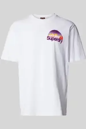 Superdry T-shirt met labeldetail