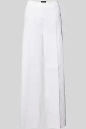Cambio Relaxed fit linnen broek met steekzakken
