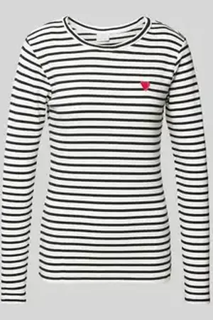 Kaffe Shirt met lange mouwen en motiefstitching, model 