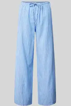Gina Tricot Wide leg linnen broek met tunnelkoord