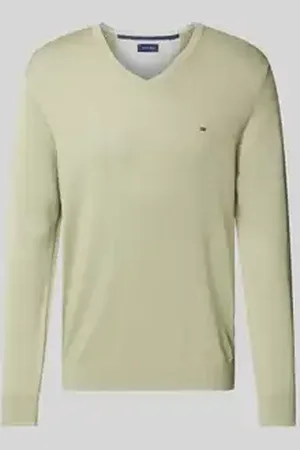 Christian Berg Gebreide pullover met labelstitching