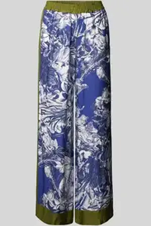 Emily van den Bergh Wide fit stoffen broek met elastische band