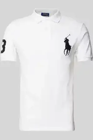 Ralph Lauren Custom slim fit poloshirt met logostitching