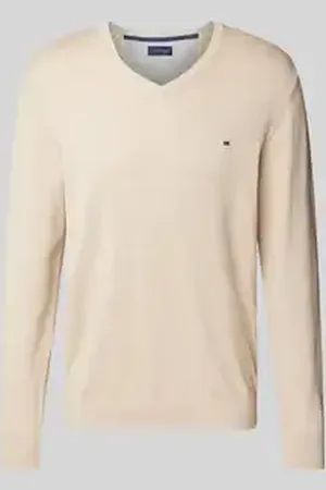Christian Berg Gebreide pullover met labelstitching