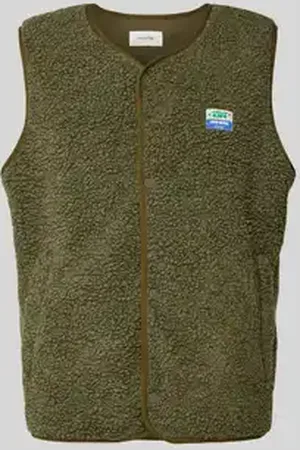 American Vintage Bodywarmer van teddybont met labelpatch, model 