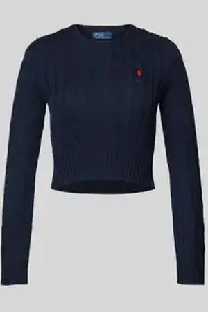 Ralph Lauren Korte gebreide pullover met ribboorden