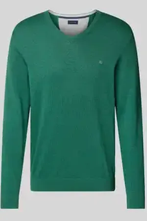 Christian Berg Gebreide pullover met labelstitching