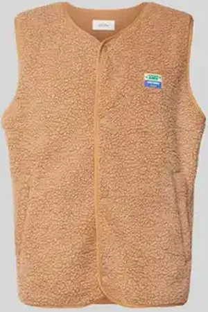 American Vintage Bodywarmer van teddybont met labelpatch, model 
