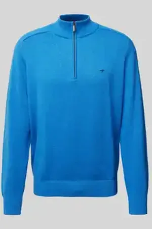 Fynch-Hatton Gebreide pullover met labelstitching