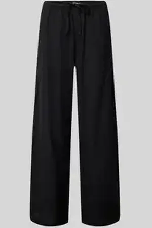 Gina Tricot Wide leg linnen broek met tunnelkoord