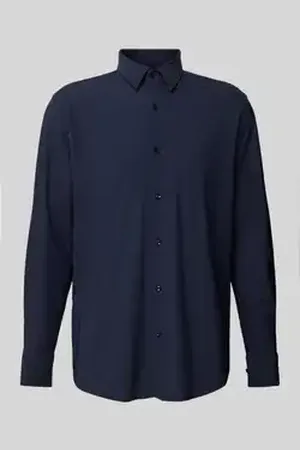 HUGO BOSS Regular fit zakelijk overhemd met kentkraag
