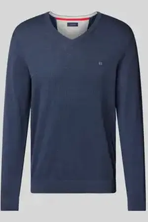 Christian Berg Gebreide pullover met labelstitching