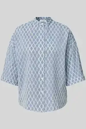 Christian Berg Regular fit blouse met opstaande kraag