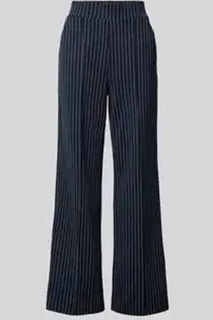 Ichi Wide leg stoffen broek met elastische band, model 