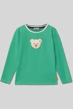 Steiff Shirt met lange mouwen en motiefstitching