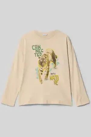 Mayoral Shirt met lange mouwen en motief- en statementprint