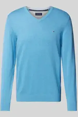 Christian Berg Gebreide pullover met labelstitching