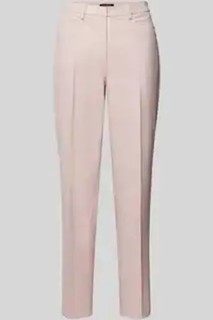 More & More Regular fit stoffen broek met structuurmotief