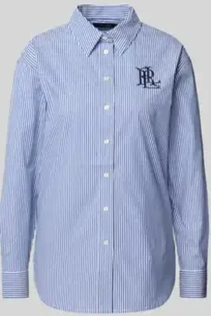 Ralph Lauren Regular fit overhemdblouse met logostitching, model 