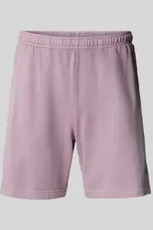 Mazine Regular fit sweatshorts met labeldetail