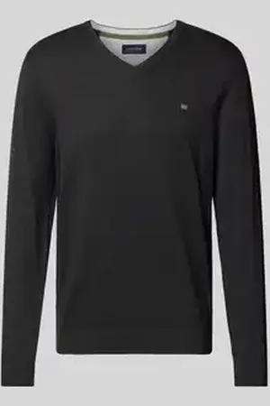 Christian Berg Gebreide pullover met labelstitching