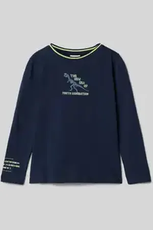 QS by s.Oliver Regular fit shirt met lange mouwen van puur katoen