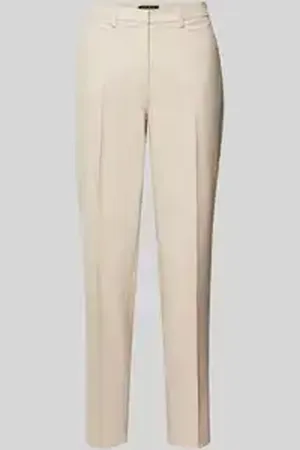 More & More Regular fit stoffen broek met structuurmotief