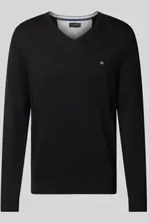 Christian Berg Gebreide pullover met labelstitching