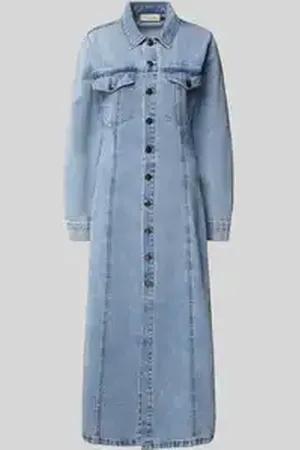 Copenhagen Muse Jeansjurk met borstzakken
