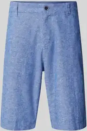 TOM TAILOR Relaxed fit korte chino van een mix van linnen en katoen