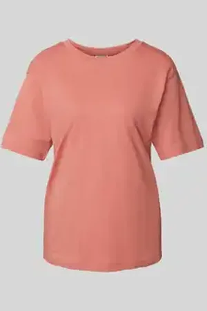 Jake*s T-shirt met geribde ronde hals