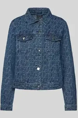 Armani Exchange Jeansjack met paspelzakken op de borst