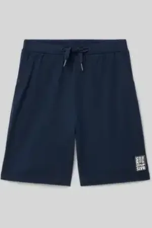 QS by s.Oliver Loose fit bermuda van jersey van katoenmix