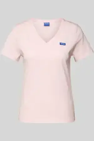Hugo Blue T-shirt met labeldetail