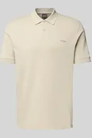 HUGO BOSS Regular fit poloshirt met labelstitching, model 