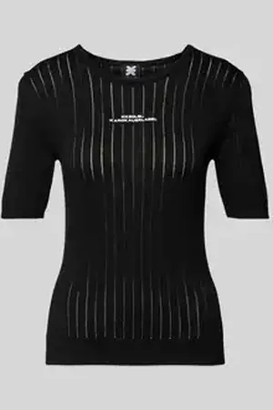 Karo Kauer T-shirt met broderie anglaise