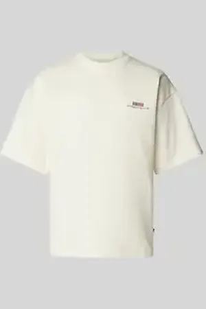 Woodbird T-shirt met labelstitching, model 