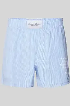 Another Cotton Lab Korte regular fit pyjamabroek met labelprint