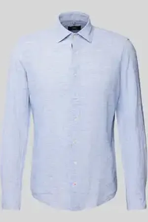 Cinque Slim fit linnen overhemd met kentkraag, model 