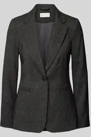 TOM TAILOR Shaped fit blazer in gemêleerde look met 1-knoopssluiting
