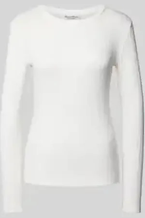 Marc O’ Polo Slim fit shirt met lange mouwen van een mix van katoen en modal met een zachte geribde jersey structuur