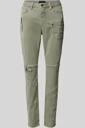 monari Slim fit broek met opgestikte zakken