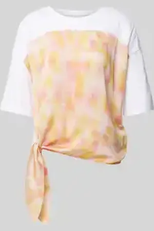 Armani Exchange T-shirt met geribde ronde hals