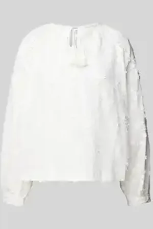 Zabaione Relaxed fit blouse met kant, model 