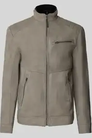 TOM TAILOR Regular fit jack in leerlook van pure viscose.met doorgestikte schouderpas