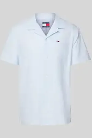 Tommy Hilfiger Regular fit vrijetijdsoverhemd van een mix van katoen en linnen