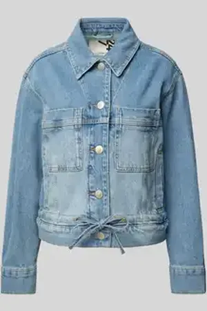 Opus Jeansjack met opgestikte borstzakken, model 