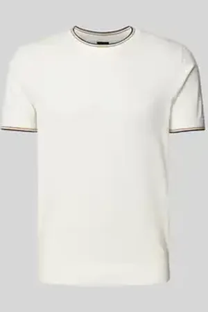 Bugatti T-shirt met labeldetail