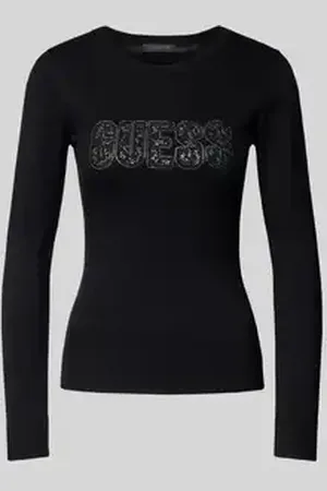 Guess Gebreide pullover met labeldetail, model 