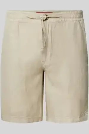 Superdry Regular fit korte linnen broek met tunnelkoord, model 
